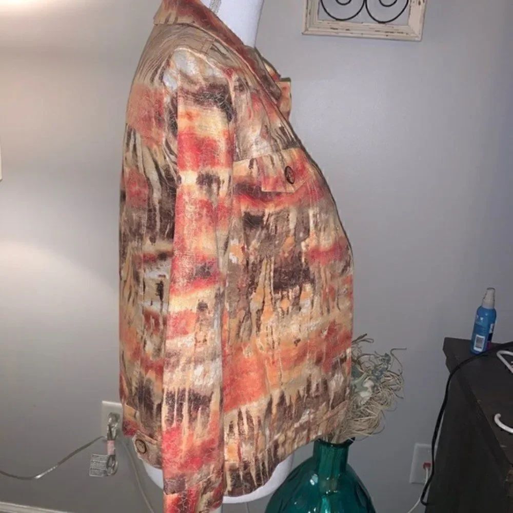 Chico’s Aztec Southwestern Design Jacket Size XS - Picture 3 of 6